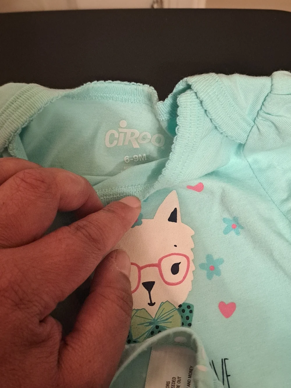 Baby Girls Mint Green Long-Sleeve One-Piece Bodysuit - Made With Love